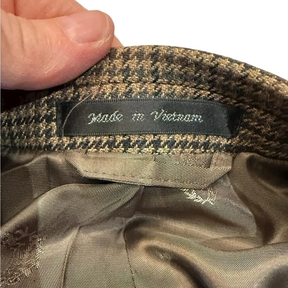 Lauren Ralph Lauren Classic Houndstooth Check Men's 42R Blazer EarthTones